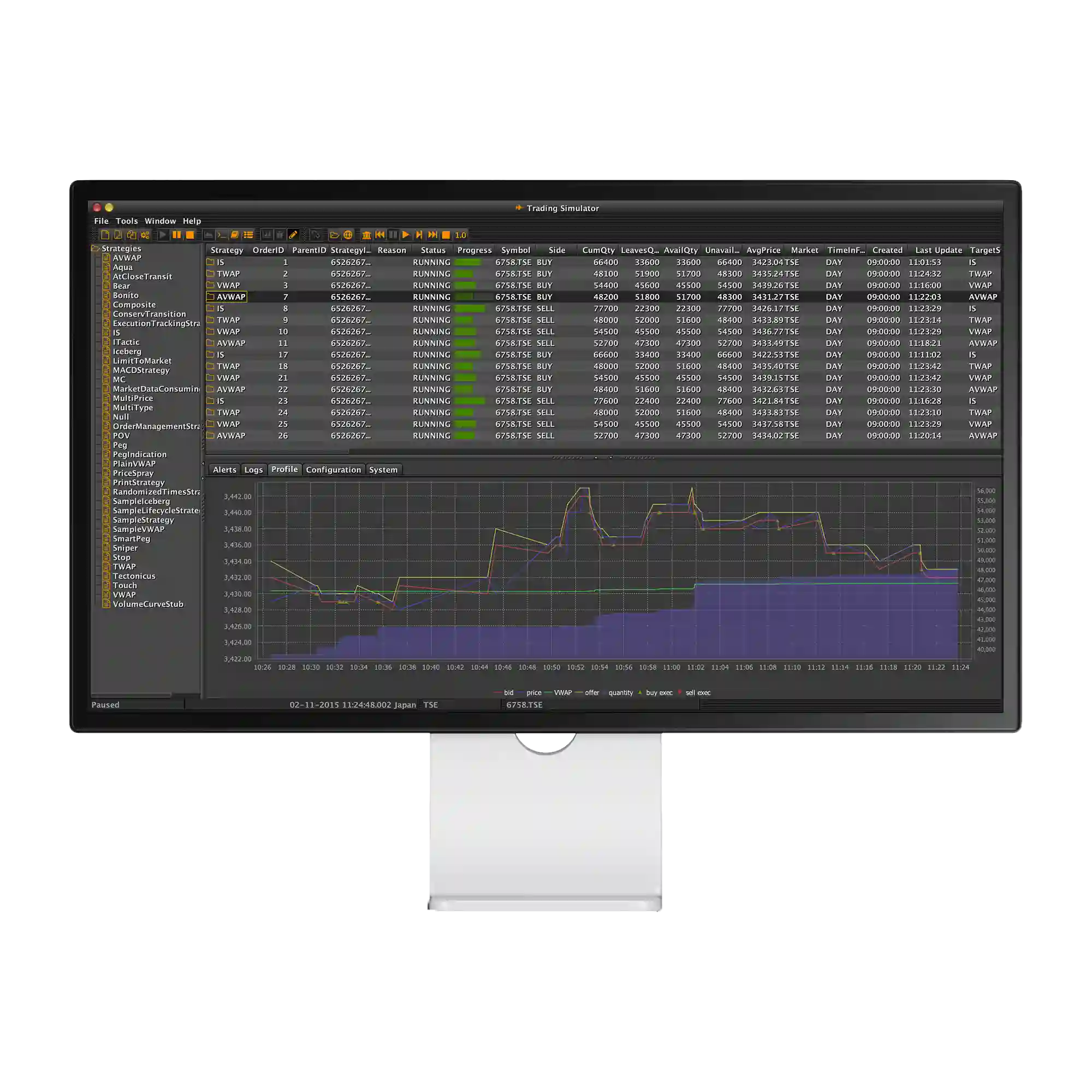 Trading simulator screenshot